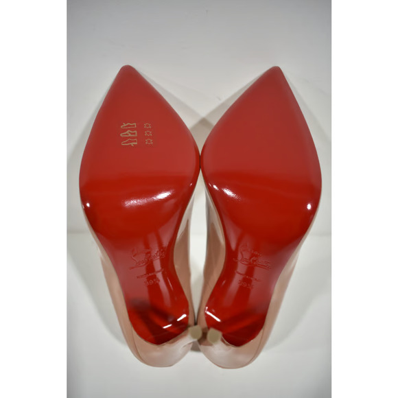 Christian Louboutin So Kate 120 Nude Patent Leather Stiletto Heel Pump 39.5 - Picture 11 of 11